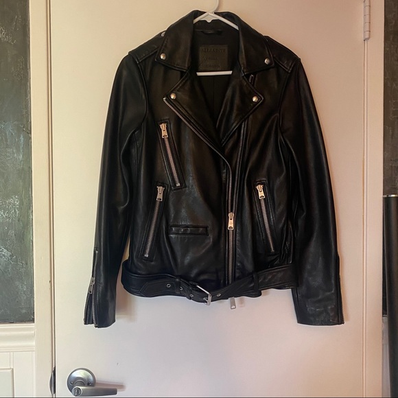 allsaints wade leather jacket